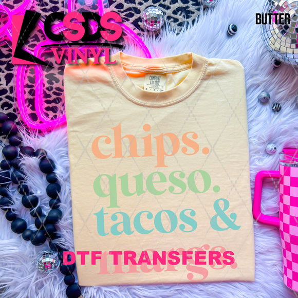 DTF Transfer - DTF008257 Chips Queso Tacos & Margs