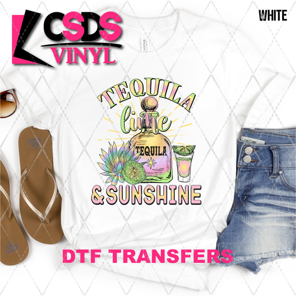 DTF Transfer - DTF008268 Tequila Lime & Sunshine Agave Lime and Tequila Bottle
