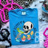 DTF Transfer - DTF008269 Chip Dippin' & Margarita Sippin' Skull