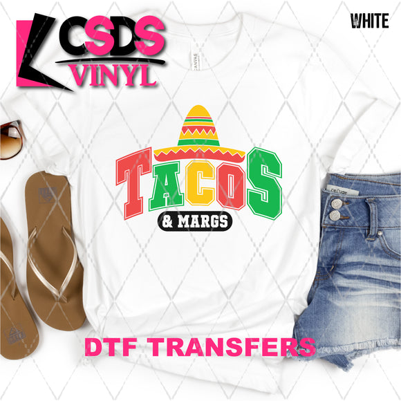 DTF Transfer - DTF008275 Tacos & Margs Varsity Sombrero