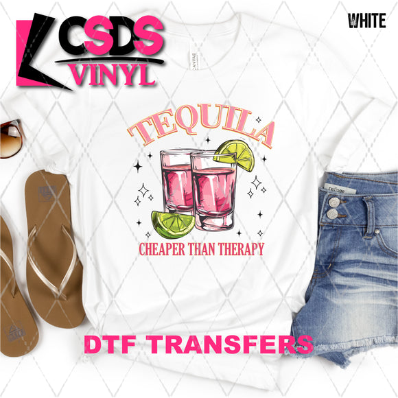 DTF Transfer - DTF008298 Tequila Cheaper than Therapy