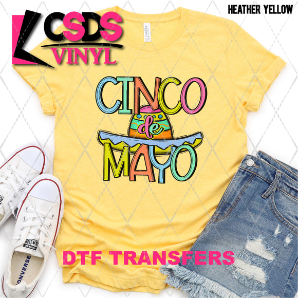 DTF Transfer - DTF008300 Cinco De Mayo Colorful Sombrero