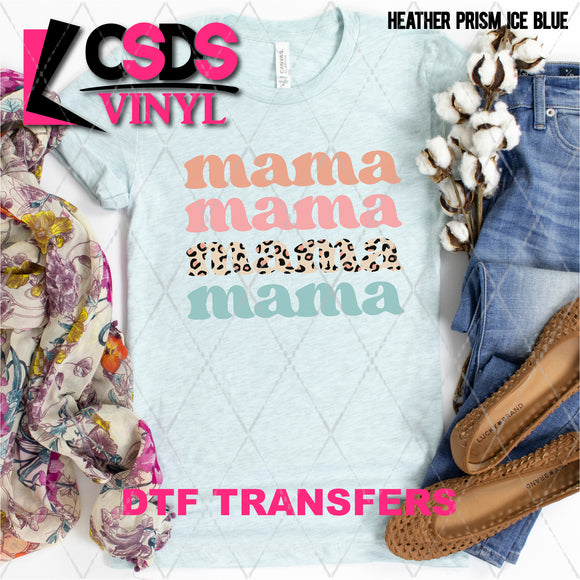 DTF Transfer - DTF008328 Mama Stacked Word Art Leopard