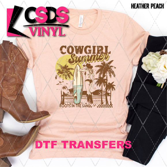 DTF Transfer - DTF008445 Cowgirl Summer Boots in the Sand