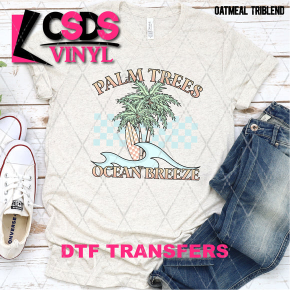 DTF Transfer - DTF008447 Palm Trees Ocean Breeze