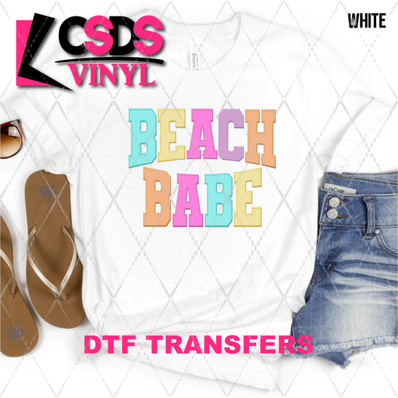 DTF Transfer -  DTF008487 Beach Babe Faux Embroidery