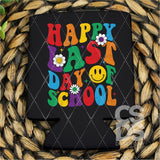 DTF Transfer -  DTF008492 Colorful Happy Last Day of School Wavy Text
