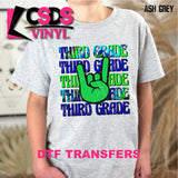 DTF Transfer -  DTF008506 Peace Third Grade Stacked Word Art