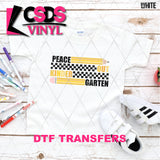 DTF Transfer -  DTF008510 Peace Out Kindergarten Pencils