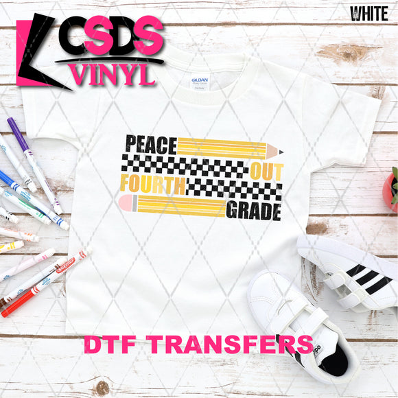 DTF Transfer -  DTF008514 Peace Out Fourth Grade Pencils