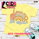 DTF Transfer -  DTF008534 Peace Out 5th Grade Rainbow Girl