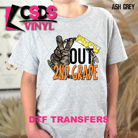 DTF Transfer -  DTF008538 Peace Out 2nd Grade Camo