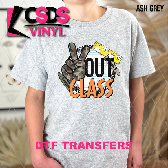 DTF Transfer -  DTF008543 Peace Out Class Camo