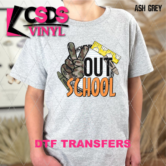 DTF Transfer -  DTF008554 Peace Out School Camo