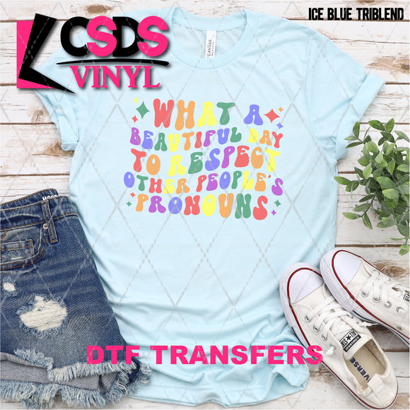 DTF Transfer -  DTF008595 Respect Other People's Pronouns