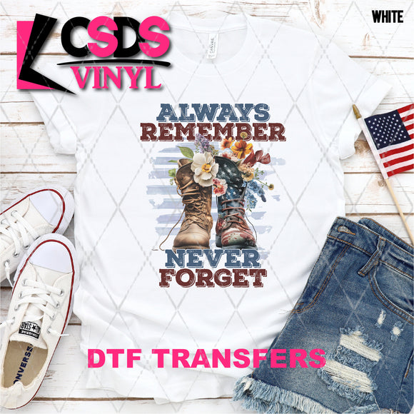 DTF Transfer -  DTF008637 Always Remember Never Forget Boots