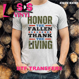 DTF Transfer -  DTF008638 Honor the Fallen Thank the Living