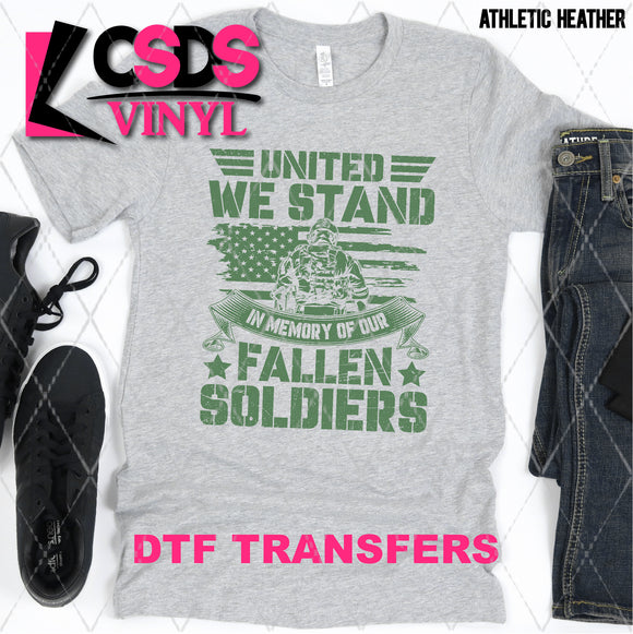 DTF Transfer -  DTF008642 United We Stand in Memory of Our Fallen Soldiers