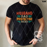 DTF Transfer - DTF008663 Husband Dad Protector Hero