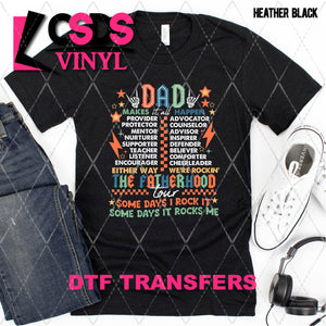 DTF Transfer - DTF008678 Dad The Fatherhood Tour White