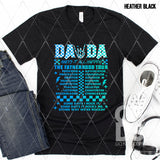 DTF Transfer - DTF008689 Blue Checkered Dada Tour