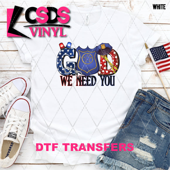 DTF Transfer - DTF008846 Patriotic God We Need You