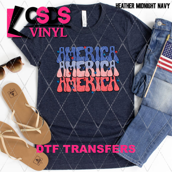 DTF Transfer - DTF008858 America Stacked Word Art
