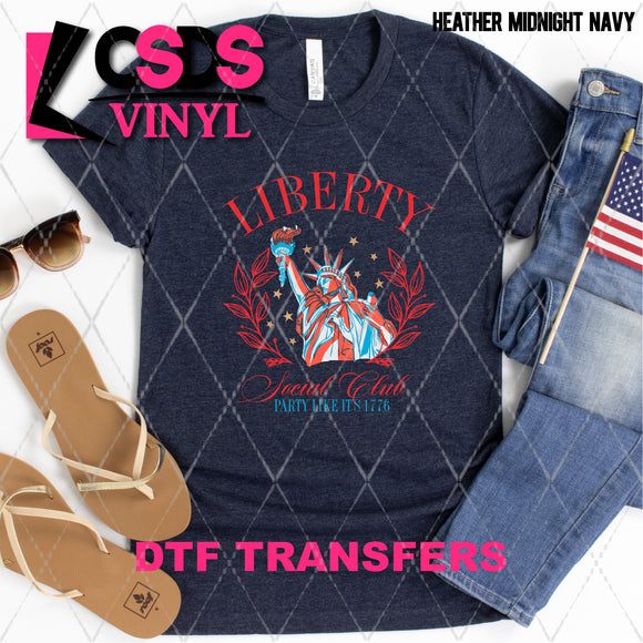DTF Transfer - DTF008878 Liberty Social Club Party Like It's 1776