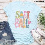 DTF Transfer - DTF008931 Softball Coloring Letters