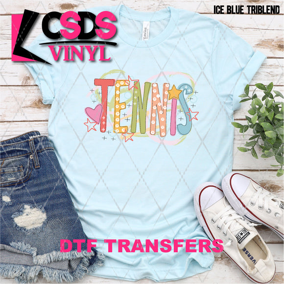 DTF Transfer - DTF008952 Tennis Coloring Letters