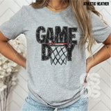 DTF Transfer - DTF008961 Game Day Basketball Hoop Faux Glitter/Embroidery