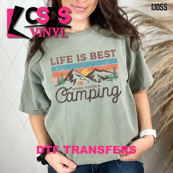 DTF Transfer - DTF008996 Life is Best when You're Camping