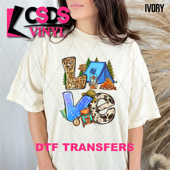 DTF Transfer - DTF009007 Love Camping Blue Tent