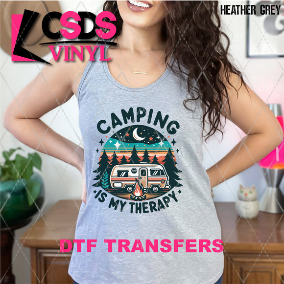 DTF Transfer - DTF009023 Camping is My Therapy RV Camper