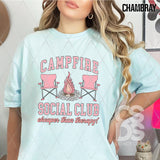 DTF Transfer - DTF009025 Campfire Social Club Cheaper than Therapy