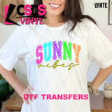 DTF Transfer - DTF009045 Sunny Vibes Colorful Varsity