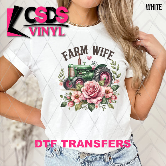 DTF Transfer - DTF009105 Farm Wife Floral Tractor