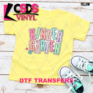 DTF Transfer - DTF009140 Colorful Dot Letters Kindergarten