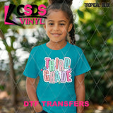 DTF Transfer - DTF009143 Colorful Dot Letters Third Grade