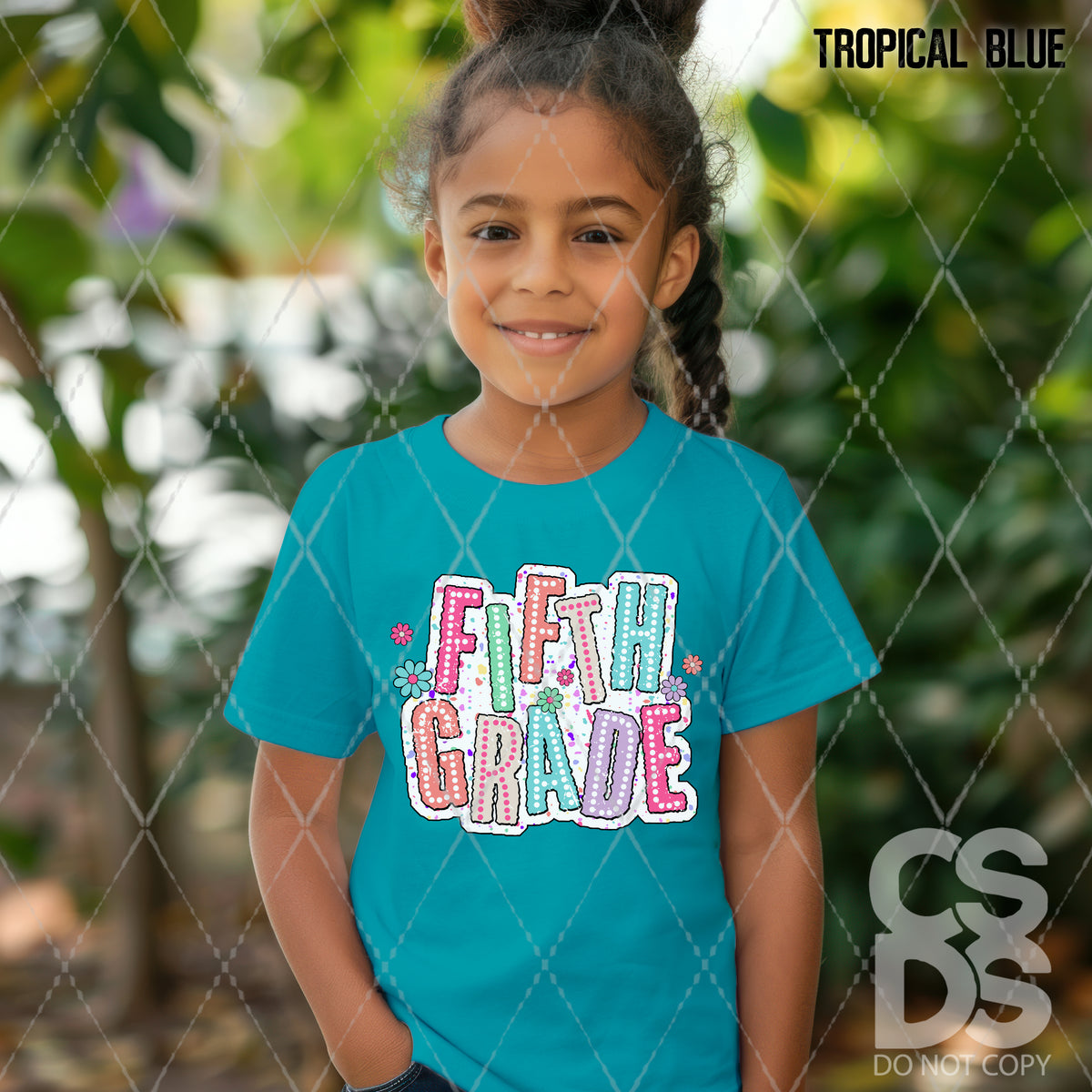 DTF Transfer - DTF009145 Colorful Dot Letters Fifth Grade – CSDS Vinyl