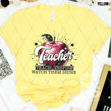 DTF Transfer - DTF009204 Teacher Apple Teach Inspire Watch Them Shine