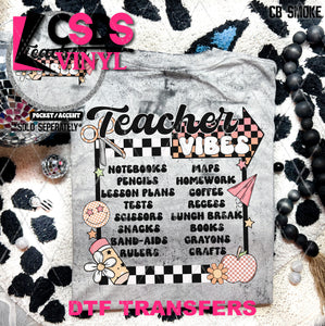 DTF Transfer - DTF009217 Teacher Vibes Back