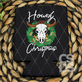 DTF Transfer - DTF009287 Howdy Christmas Bull with Wreath