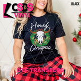 DTF Transfer - DTF009287 Howdy Christmas Bull with Wreath