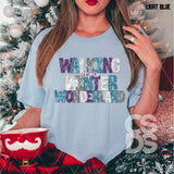 DTF Transfer - DTF009321 Walking in a Winter Wonderland Faux Glitter/Embroidery