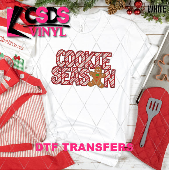 DTF Transfer - DTF009324 Cookie Season Gingerbread Man Faux Embroidery