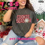 DTF Transfer - DTF009326 Cookie Season Snowflake Faux Embroidery