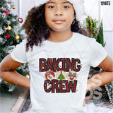 DTF Transfer - DTF009333 Baking Crew Buffalo Plaid Christmas Cookies Faux Embroidery