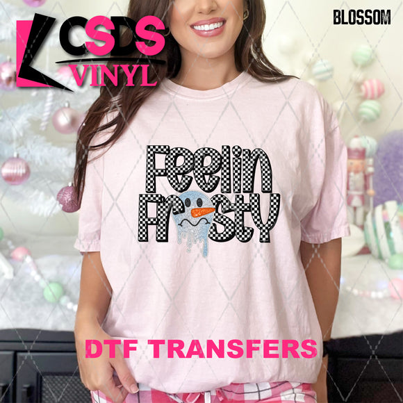 DTF Transfer - DTF009359 Feelin Frosty Black and White Checkers