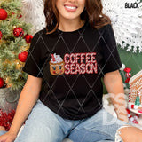 DTF Transfer - DTF009375 Coffee Season Gingerbread Cup Faux Glitter/Embroidery